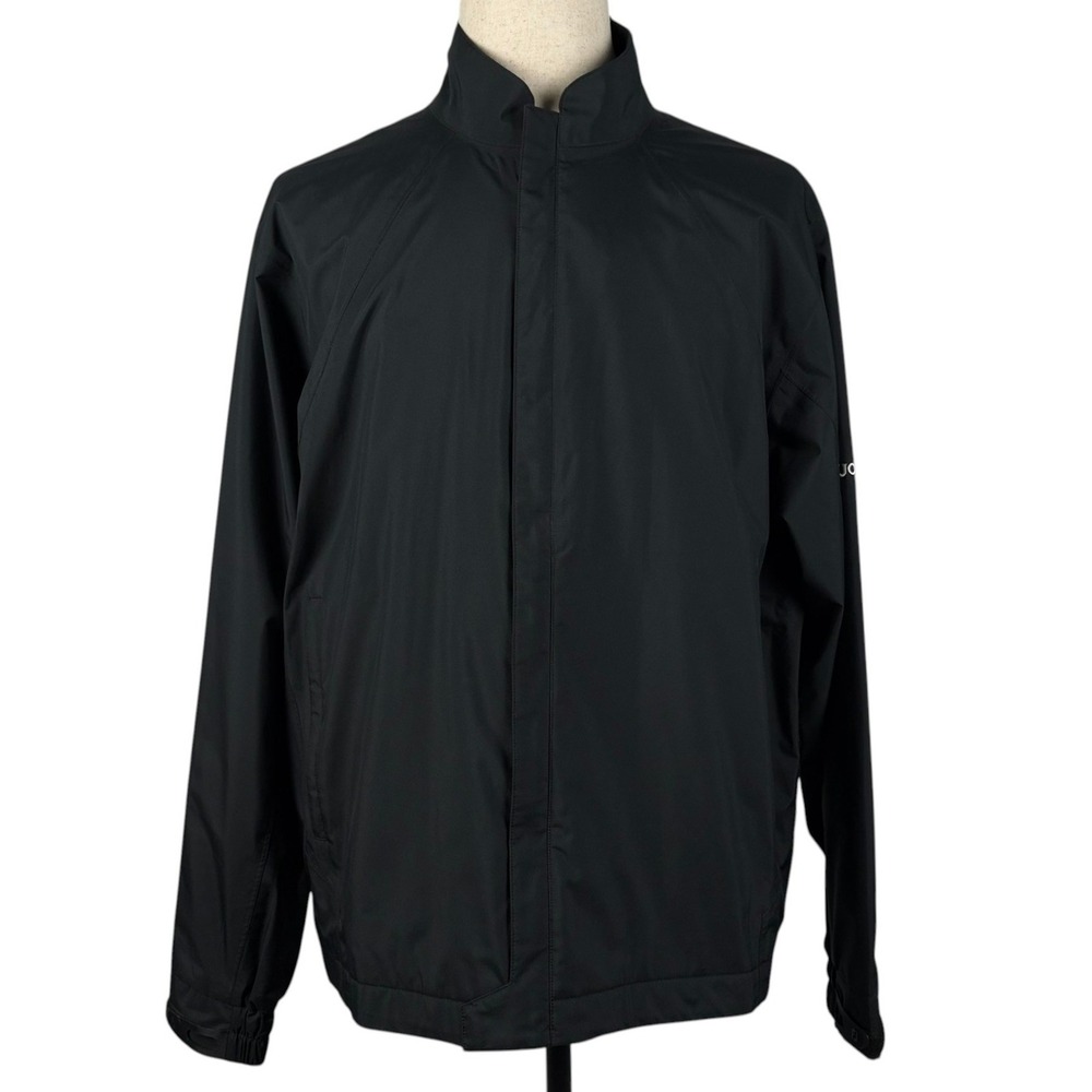 FootJoy DryJoys Windbreaker Jacket Mens L Black Performance Golf